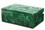 Flowery, Hinged Malachite Jewelry Box - DR Congo #335802-1